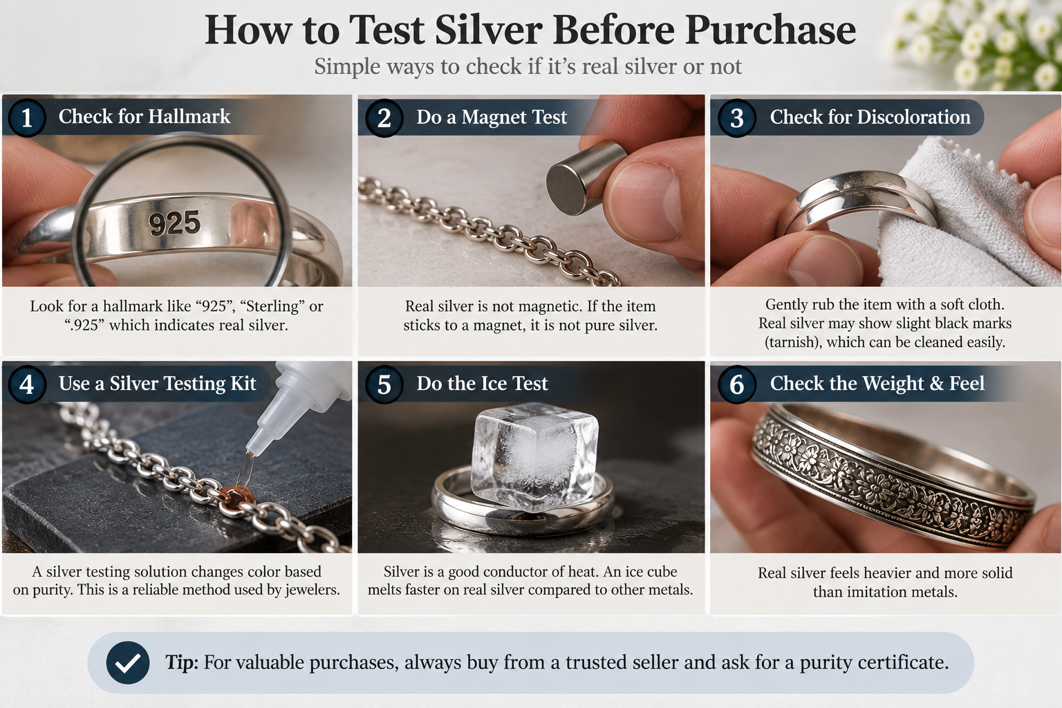 How to Test Silver Before Purchase